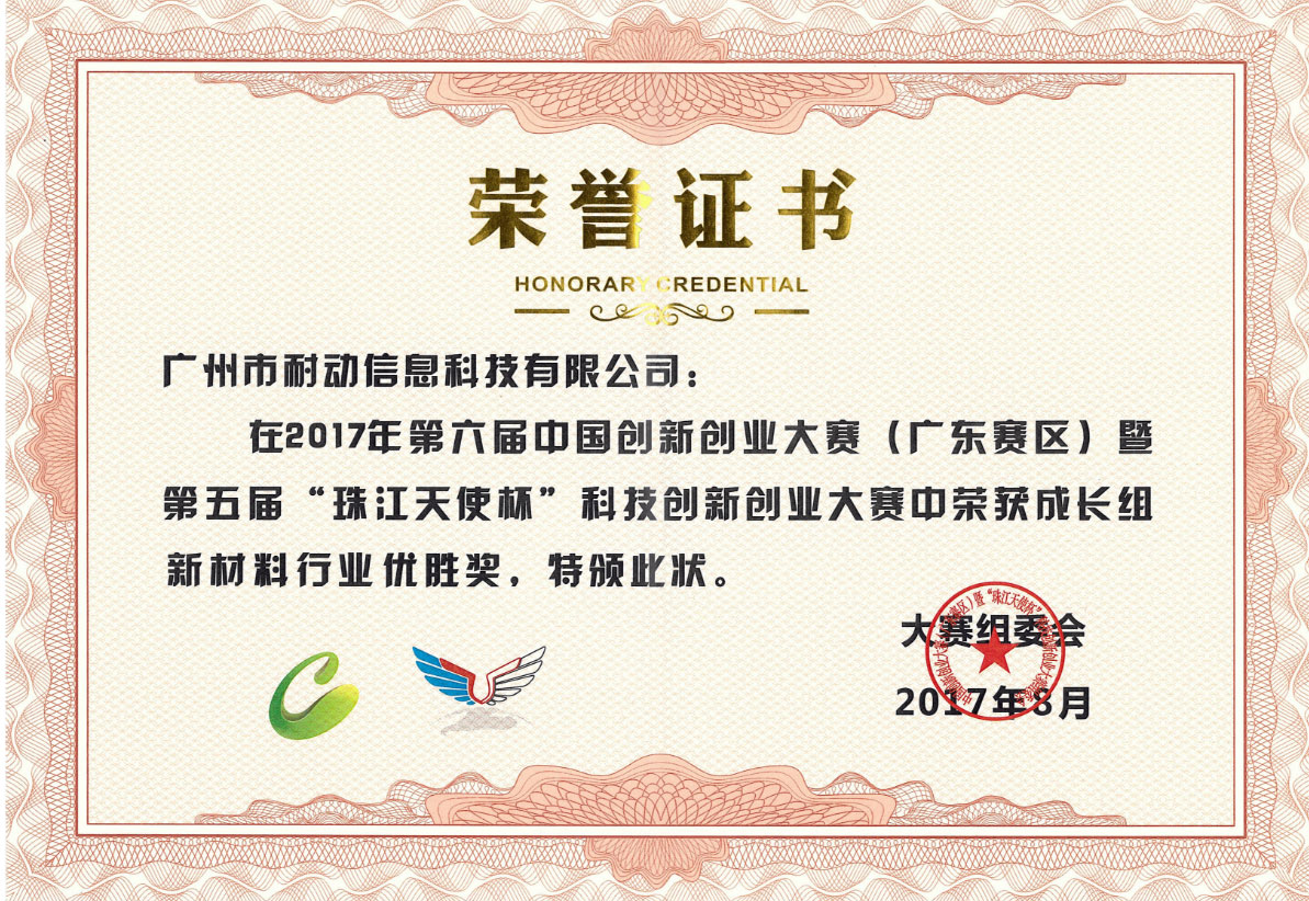 第六届创新创业大赛成长组优胜奖